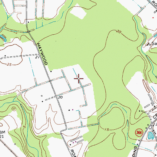 Topographic Map of West Pocomoke Census Designated Place, MD