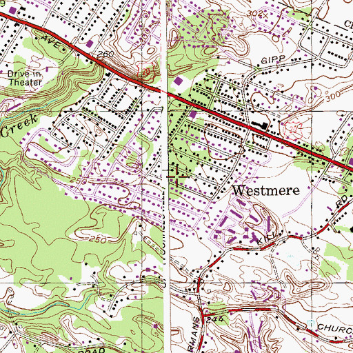Topographic Map of Westmere Census Designated Place, NY