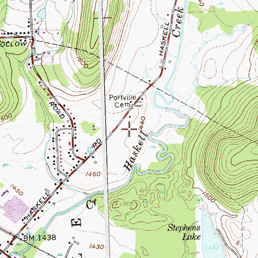 Topographic Map of Weston Mills Census Designated Place, NY