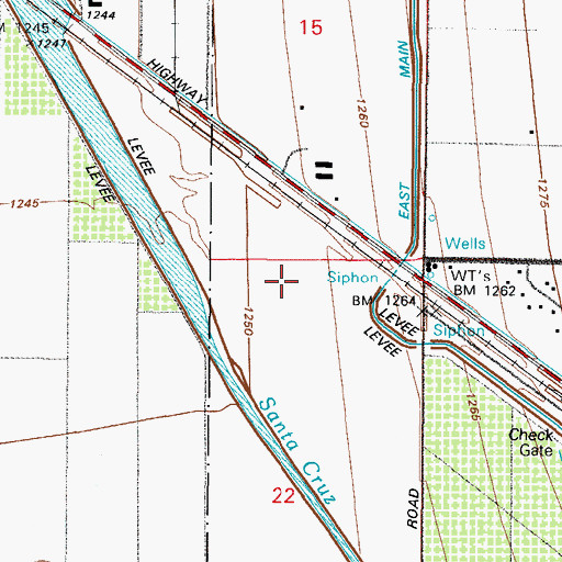 Topographic Map of Casa Grande Valley, AZ