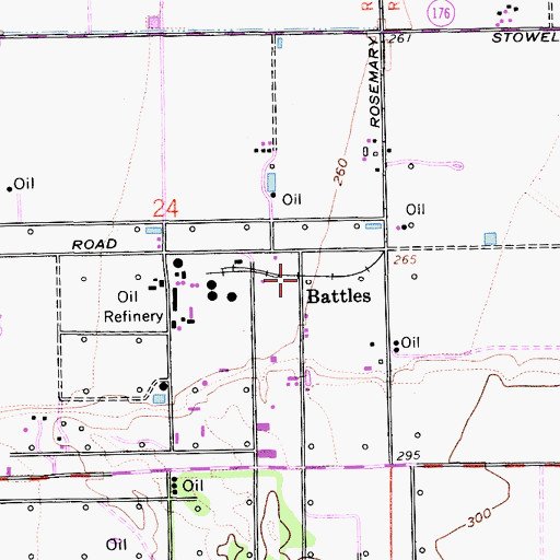 Topographic Map of Battles, CA