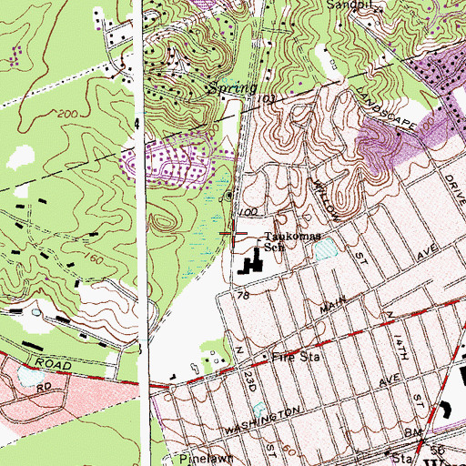 Topographic Map of Wheatley Heights Census Designated Place, NY