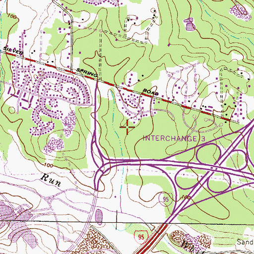 Topographic Map of White Marsh Census Designated Place, MD