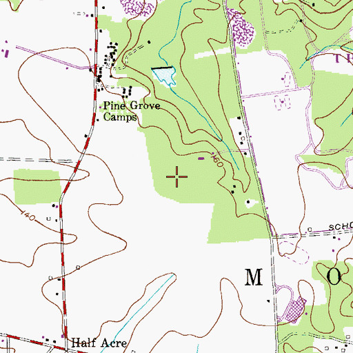 Topographic Map of Whittingham Census Designated Place, NJ