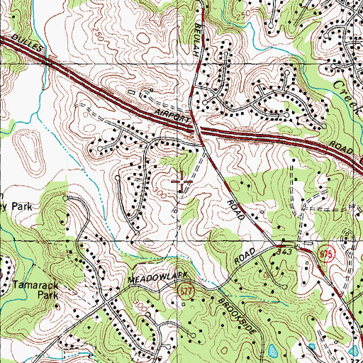 Topographic Map of Wolf Trap Census Designated Place, VA