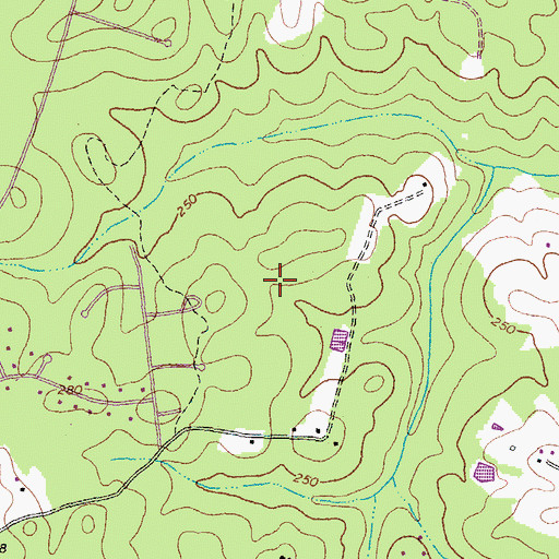 Topographic Map of Wyndham Census Designated Place, VA