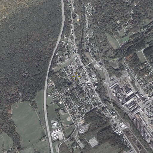 Aerial/Satellite Image of Yeagertown Census Designated Place, PA