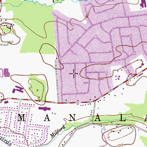 Topographic Map of Yorketown Census Designated Place, NJ