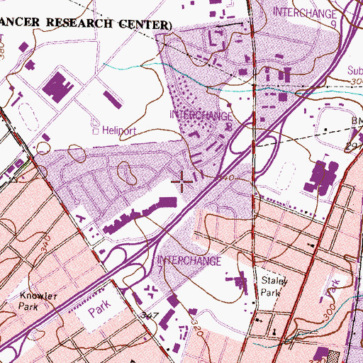 Topographic Map of City of Frederick, MD