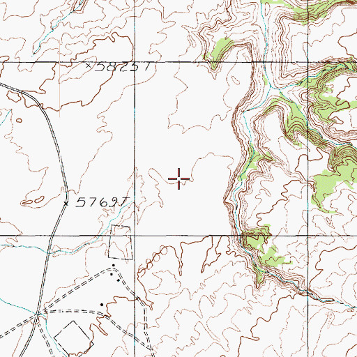 Topographic Map of Segi Mesas, AZ