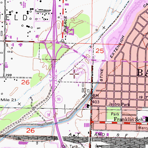 Topographic Map of Beach Park, CA