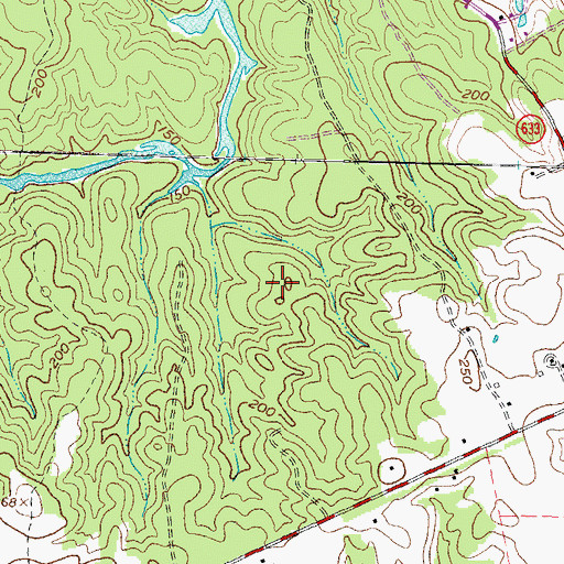 Topographic Map of District 2, VA
