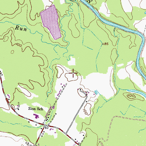Topographic Map of District 3, VA