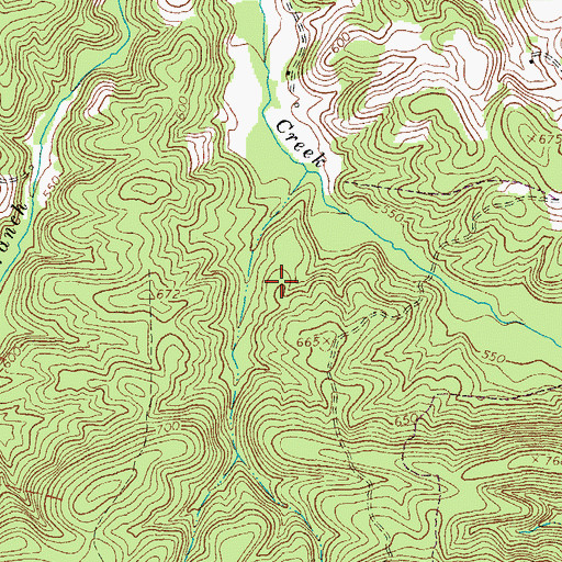 Topographic Map of Piney Mountain District, VA