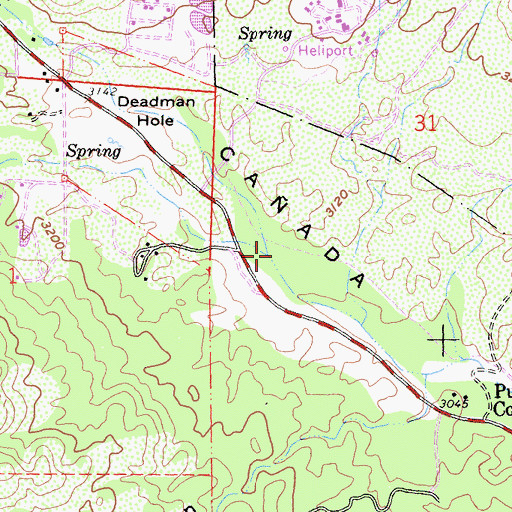 Topographic Map of Bear Canyon, CA