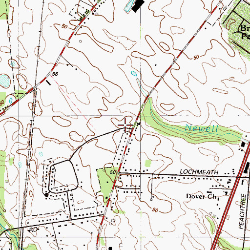 Topographic Map of Town of Camden, DE