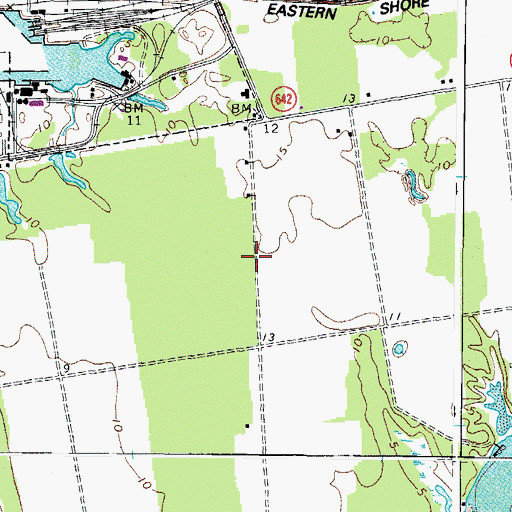 Topographic Map of Town of Cape Charles, VA