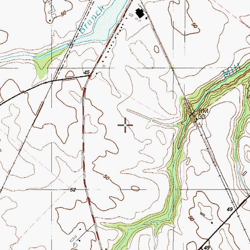 Topographic Map of Town of Clayton, DE
