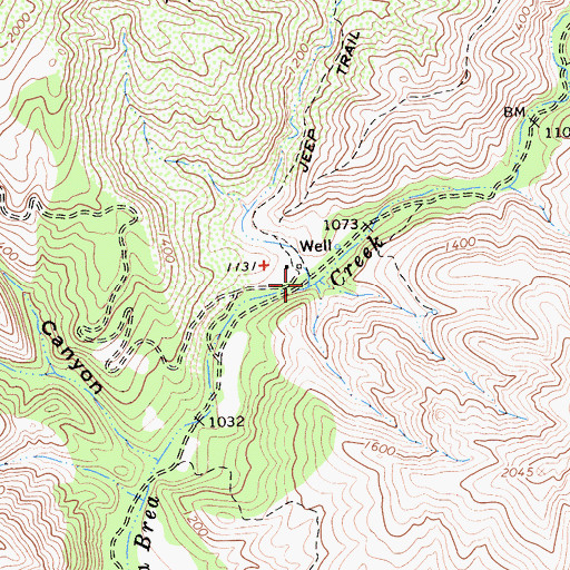 Topographic Map of Bear Canyon, CA