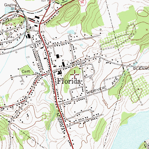 Topographic Map of Village of Florida, NY