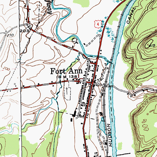 Topographic Map of Village of Fort Ann, NY