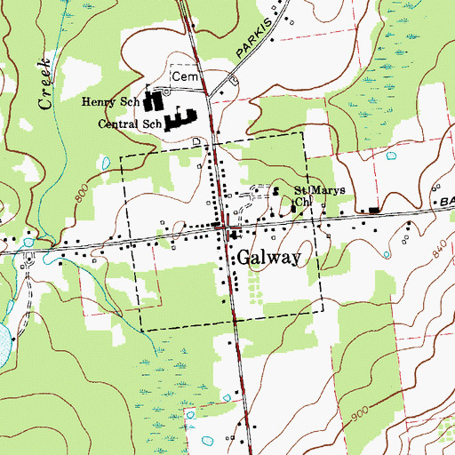 Topographic Map of Village of Galway, NY