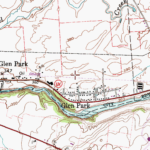 Topographic Map of Village of Glen Park, NY