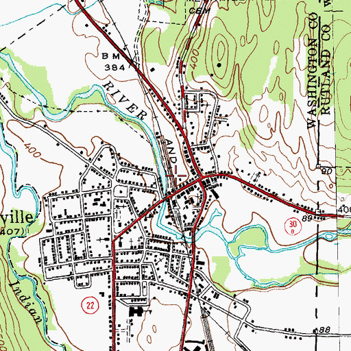 Topographic Map of Village of Granville, NY