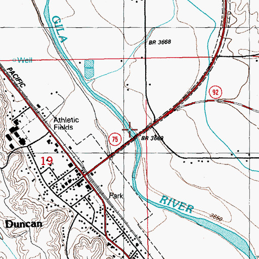 Topographic Map of Purdy, AZ