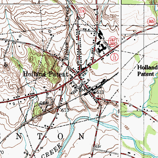 Topographic Map of Village of Holland Patent, NY