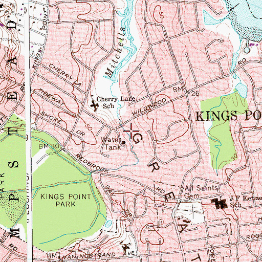 Topographic Map of Village of Kings Point, NY