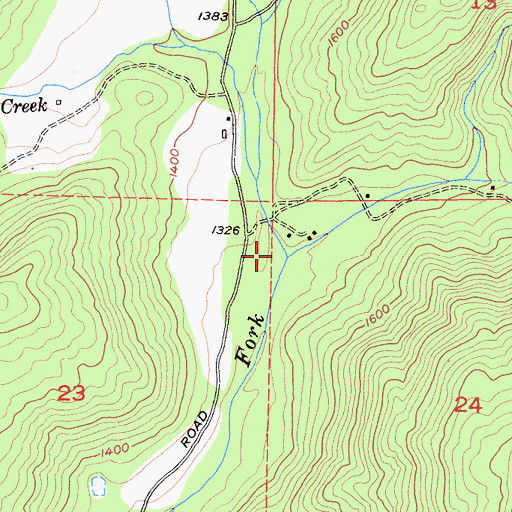 Topographic Map of Bear Creek, CA