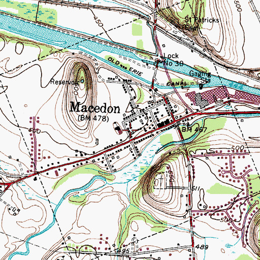 Topographic Map of Village of Macedon (historical), NY