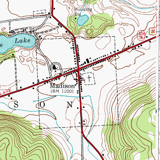 Topographic Map of Village of Madison, NY