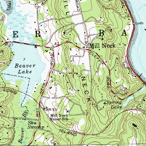 Topographic Map of Village of Mill Neck, NY