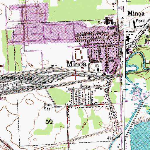 Topographic Map of Village of Minoa, NY