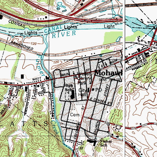 Topographic Map of Village of Mohawk, NY