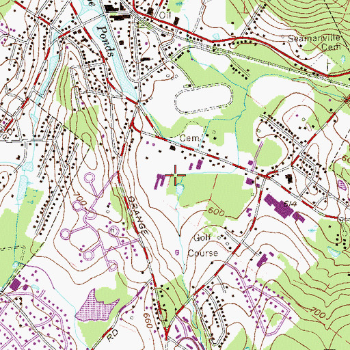 Topographic Map of Village of Monroe, NY