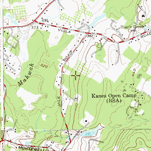 Topographic Map of Village of Montebello, NY
