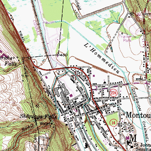 Topographic Map of Village of Montour Falls, NY