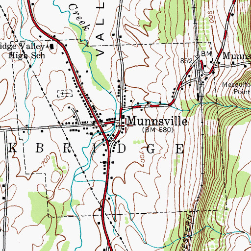 Topographic Map of Village of Munnsville, NY