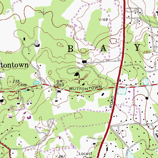 Topographic Map of Village of Muttontown, NY
