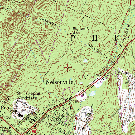 Topographic Map of Village of Nelsonville, NY