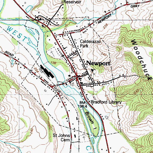 Topographic Map of Village of Newport, NY