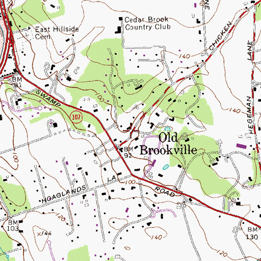 Topographic Map of Village of Old Brookville, NY