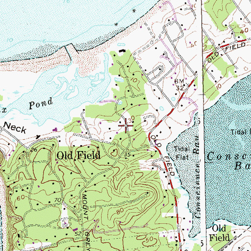 Topographic Map of Village of Old Field, NY