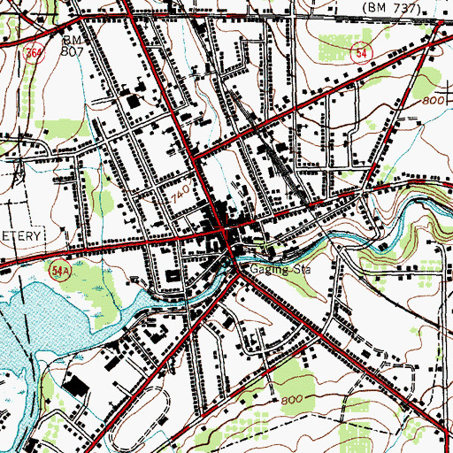 Topographic Map of Village of Penn Yan, NY