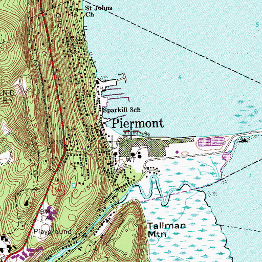 Topographic Map of Village of Piermont, NY