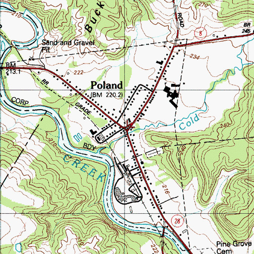 Topographic Map of Village of Poland, NY
