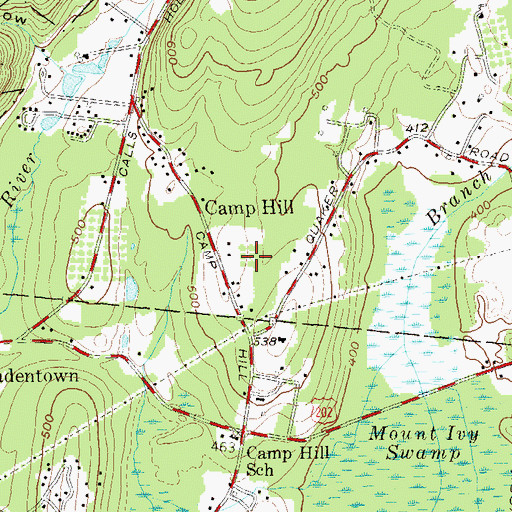 Topographic Map of Village of Pomona, NY